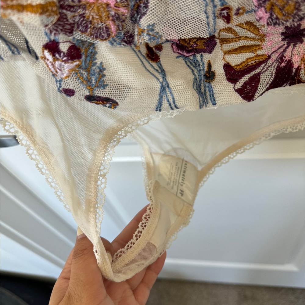 New Free People Initimately Day Date Embroidered Bodysuit - Picture 7 of 7